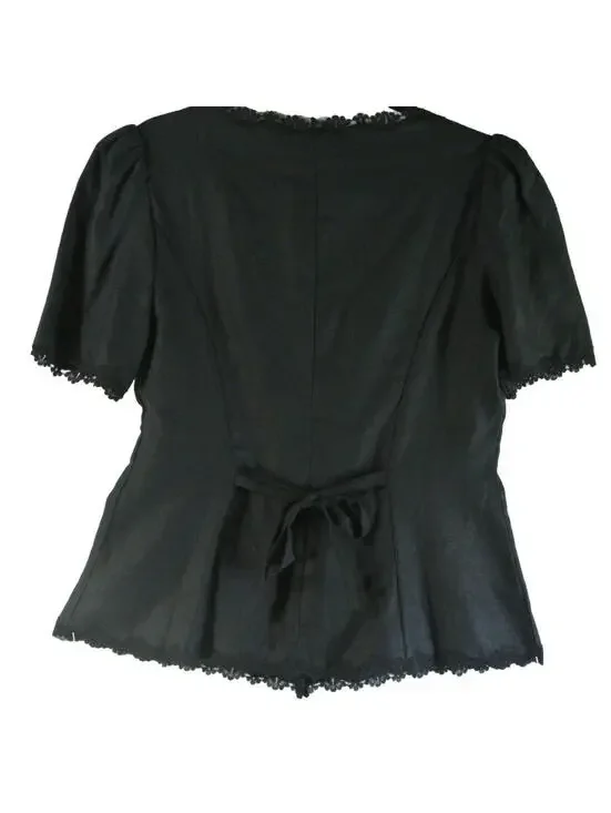NEW, Reformation Annabella Top in Black SZ 12 #T3761 - Picture 2 of 5